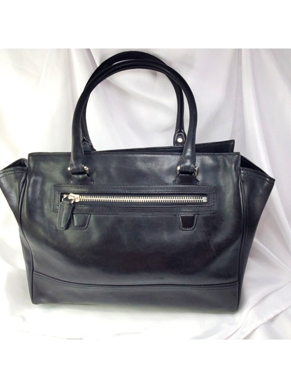 Coach Legacy Candice Carryall Black Leather Tote Bag Tassel & Dust Bag Y2K 19890 - Picture 11 of 14